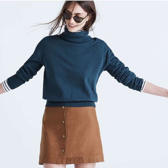 Madewell Dresses & Skirts - NWT Madewell Button-Front Skirt Brown Wool Mini